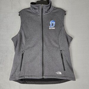 The North Face Vest Womens XL Ridgewall Soft Shell‎ Gray Windwall Fleece